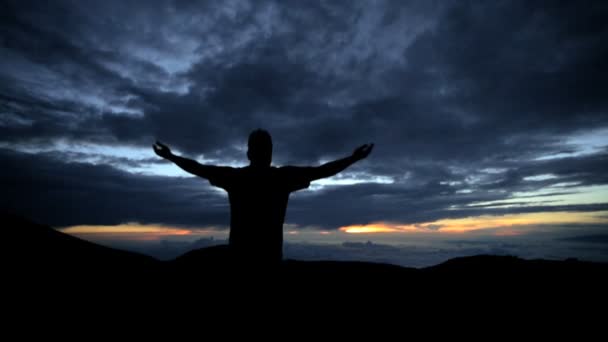 naplemente alatt mt mauna kea hegyi - Felvétel, videó