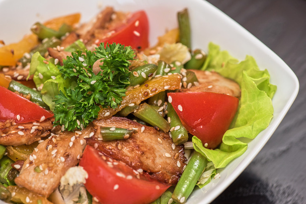 Warm salad with chicken - Photo, Image