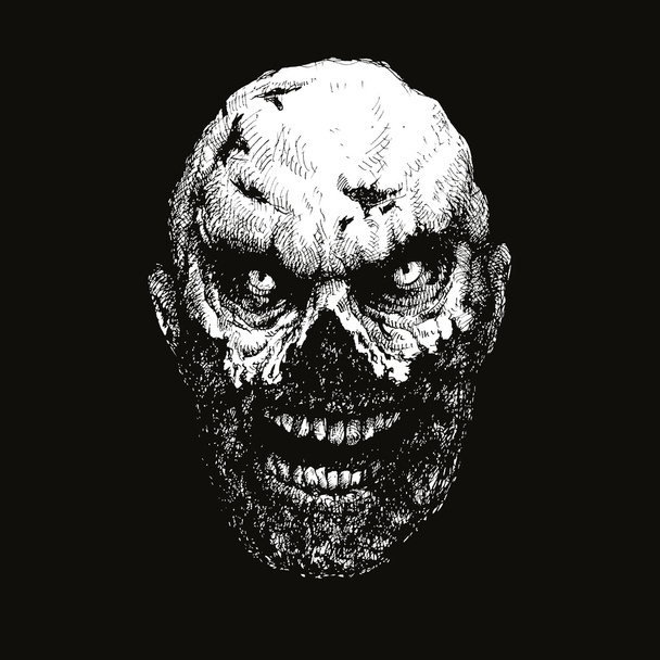 Голова зомбі. намальована рука. векторні eps8
 - Вектор, зображення