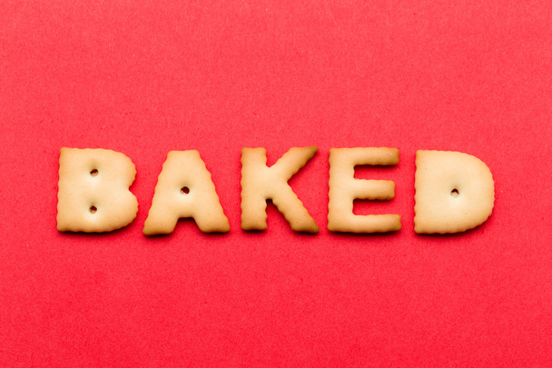 Word baked biscuit - Zdjęcie, obraz