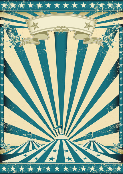 Circus grunge blue poster - Vecteur, image
