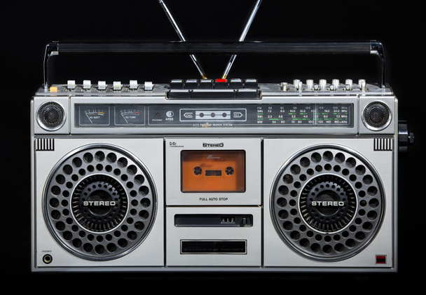 vintage ghettoblaster stereo - 写真・画像