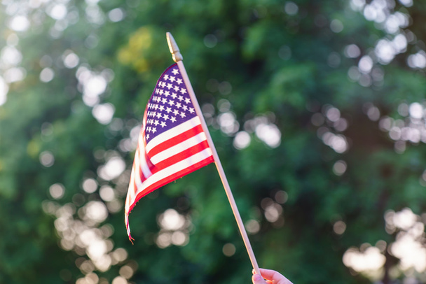 american flag on background - Fotó, kép