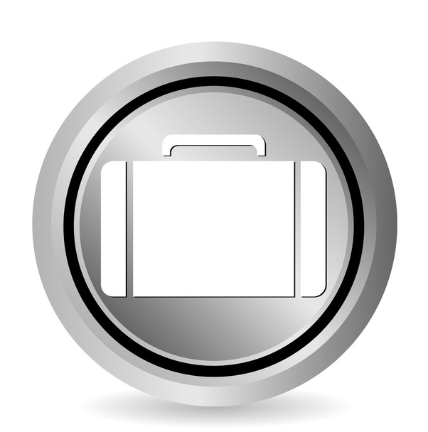 Web button with bag on white - Vecteur, image