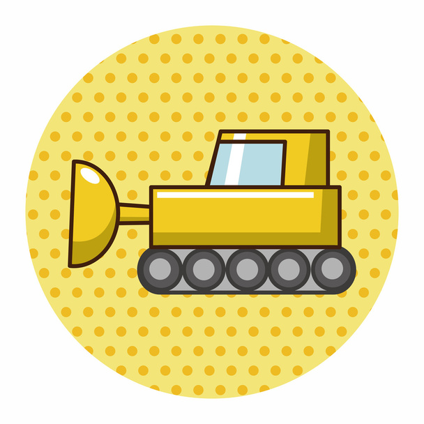 Transportation excavator truck theme elements - Vector, afbeelding