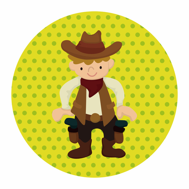 cowboy theme elements vector,eps - Вектор,изображение