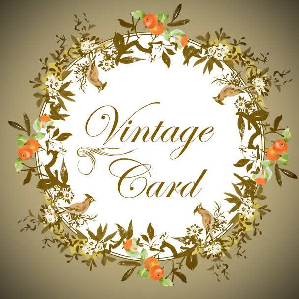 floral vintage card - Foto, Bild