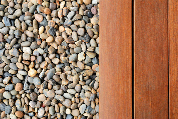 pebble and wood  - Фото, изображение