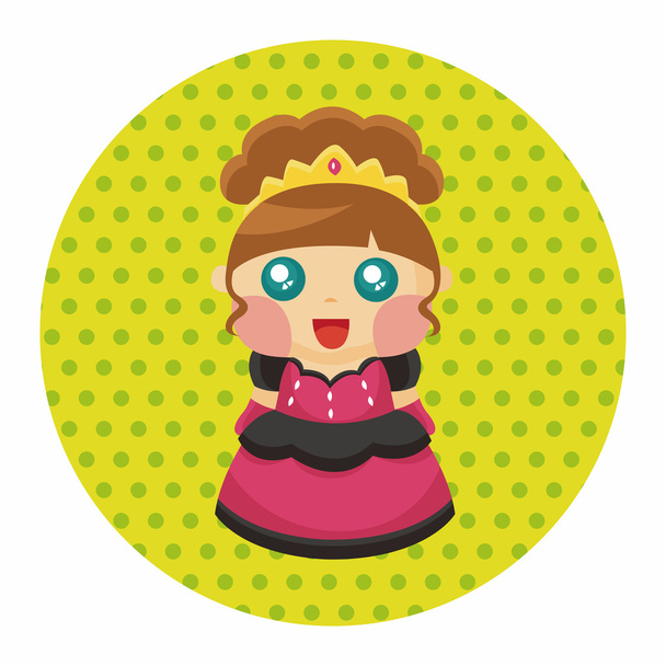 Royal theme princess elements - Vector, Imagen