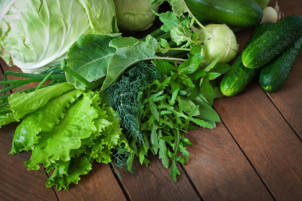 Useful green vegetables - Foto, immagini