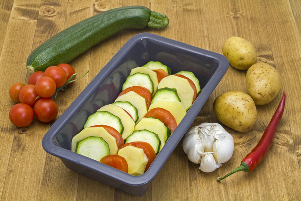 zucchini potato casserole - Foto, imagen