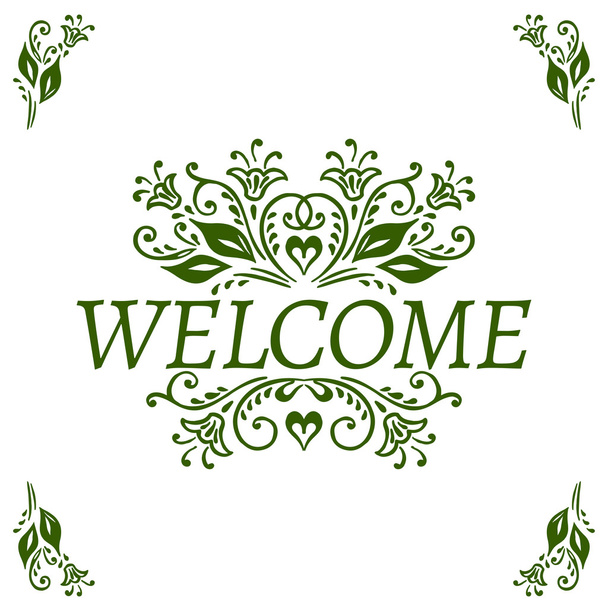 Welcome lettering frame - Vector, Image