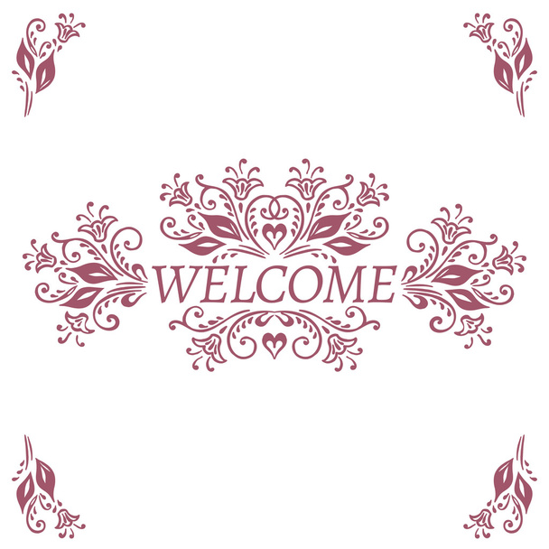 Welcome lettering frame - Vector, Imagen