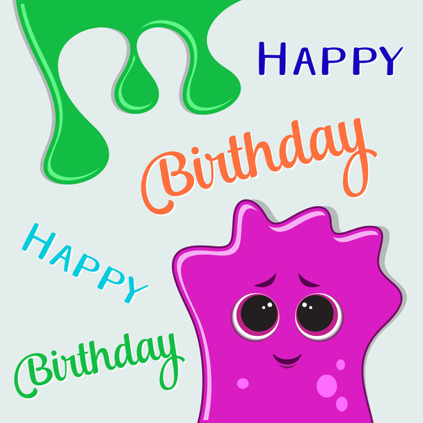 Happy birthday card - Vector, Image