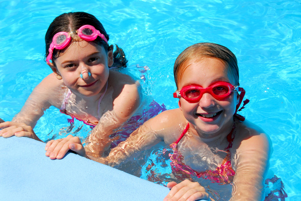 Girls children pool - Foto, imagen