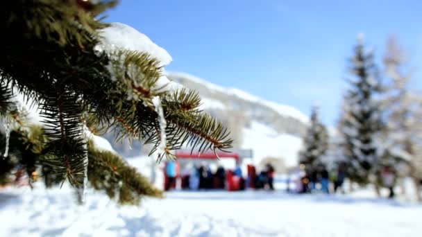 personas en Francia Alpes estación de esquí
 - Metraje, vídeo