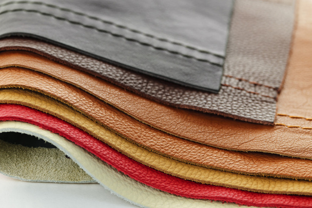 Leather upholstery samples - Foto, afbeelding