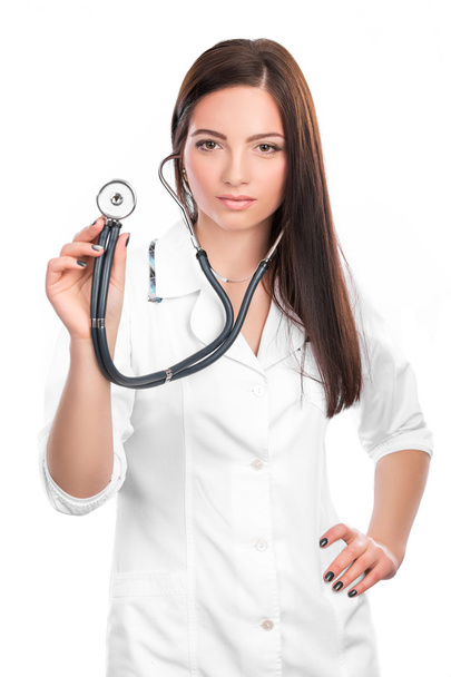 doctor woman with stethoscope - Foto, Imagem