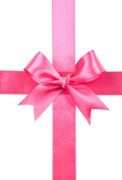 Pink bow isolated on white background - Photo, Image