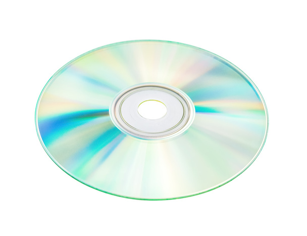 Compact discs on a white background with clipping path - Foto, afbeelding