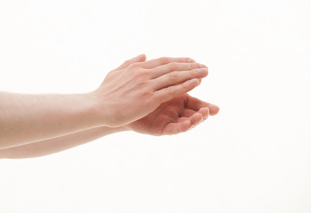 manos masculinas aplaudiendo - Foto, Imagen