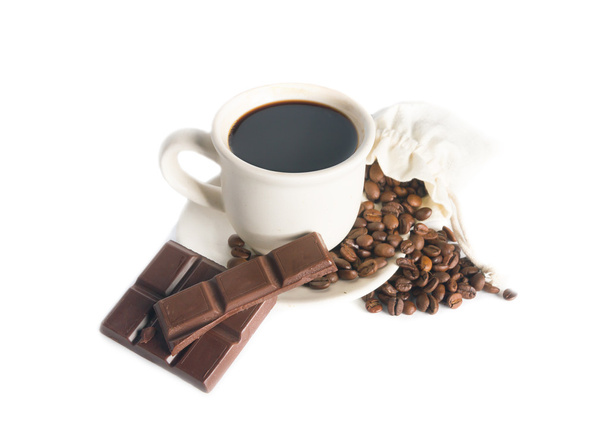 Coffee cup and chocolate - Φωτογραφία, εικόνα