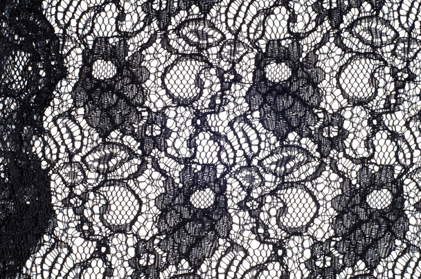 Kumaş dantel, siyah renk doku - Fotoğraf, Görsel