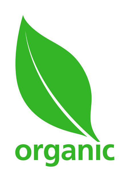 有機グリーン リーフのロゴの設計 - ベクター画像