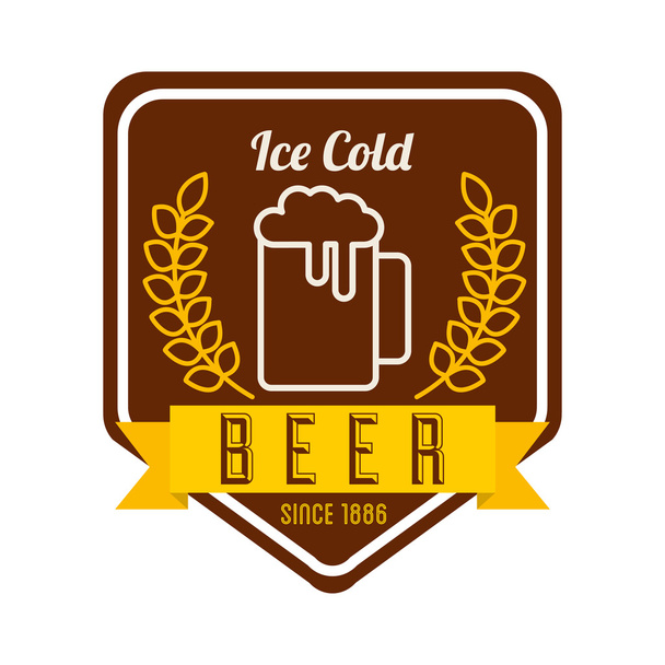 cold beer  - Вектор,изображение