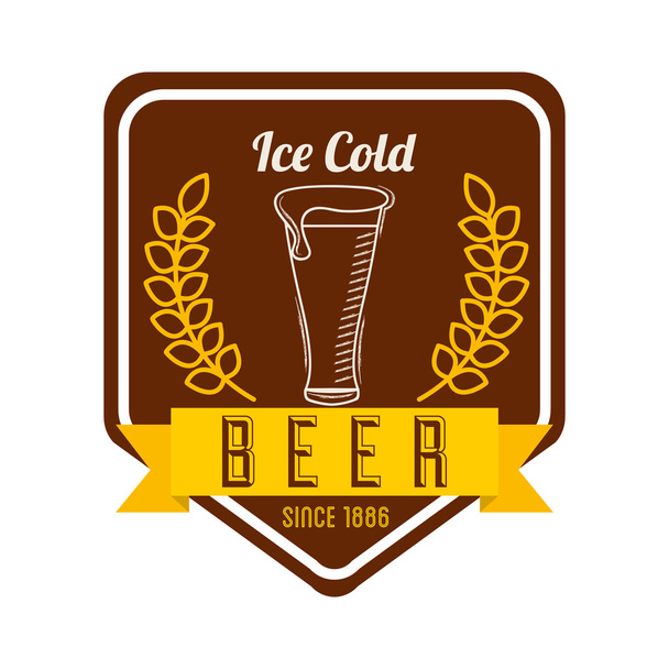 cold beer  - Vector, Image