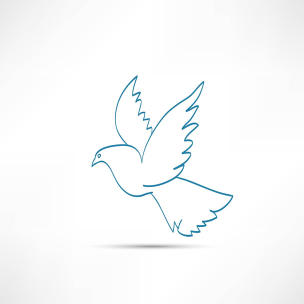 Dove of peace, bird symbol - Wektor, obraz