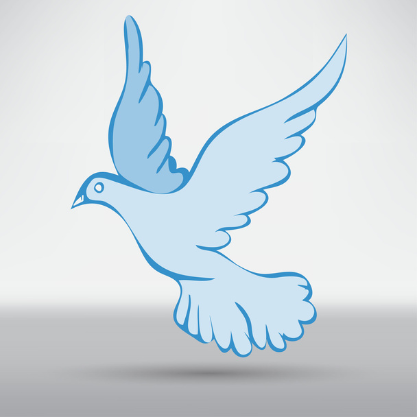 Dove of peace, bird symbol - Vector, Imagen