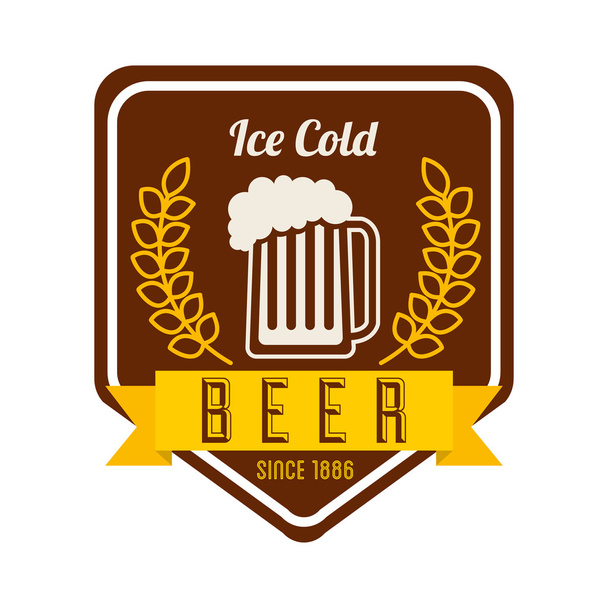 cold beer  - Διάνυσμα, εικόνα