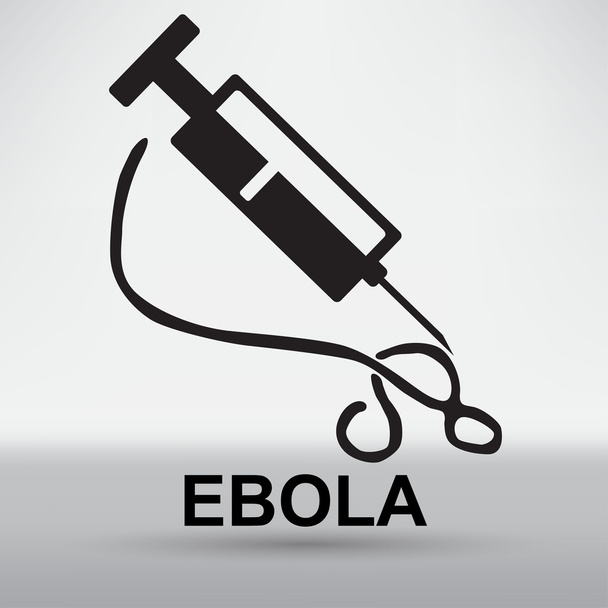 Deadly ebola virus,  epidemic icon - Vector, imagen
