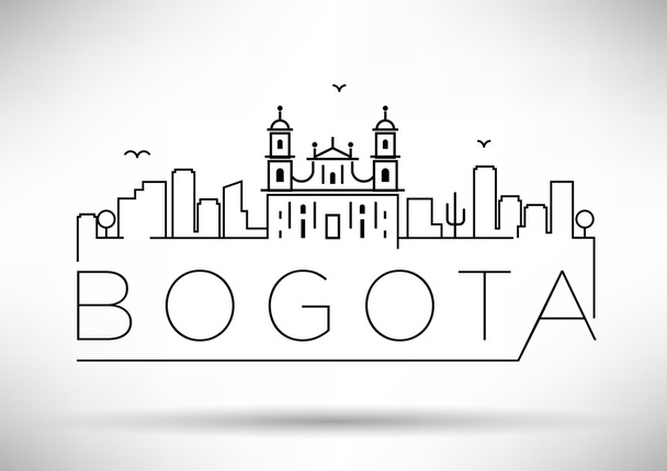 Bogota şehir çizgi siluet - Vektör, Görsel