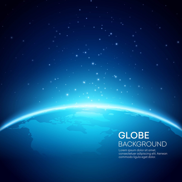 Blue globe earth background. Vector illustration - Vektor, obrázek
