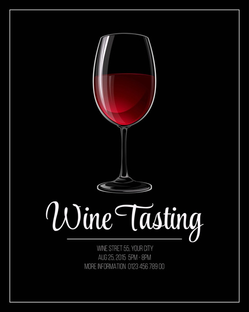 Wine tasting flyer template. Vector illustration - Vector, afbeelding