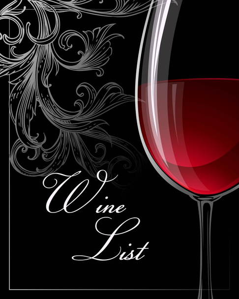 Plantilla para la lista de vinos. Ilustración vectorial
 - Vector, Imagen