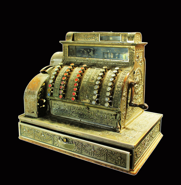Caisse enregistreuse à manivelle antique
 - Photo, image