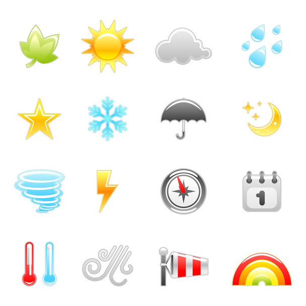 Weather icon - Vettoriali, immagini