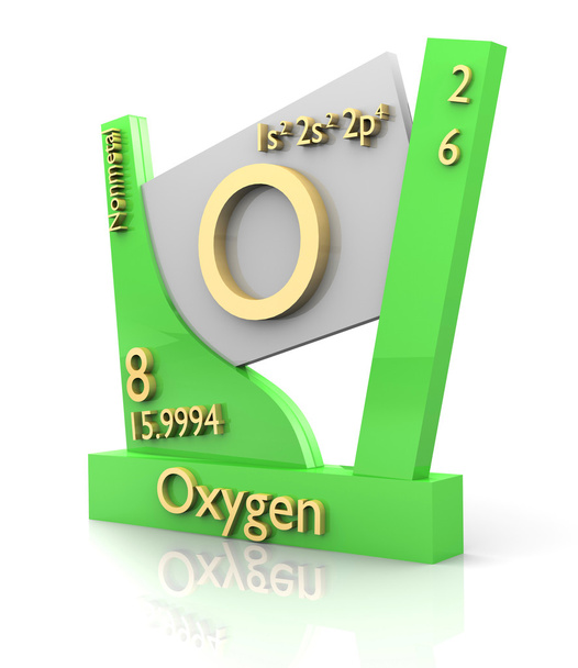 οξυγόνου μορφή περιοδικός πίνακας των στοιχείων - v2 - Φωτογραφία, εικόνα
