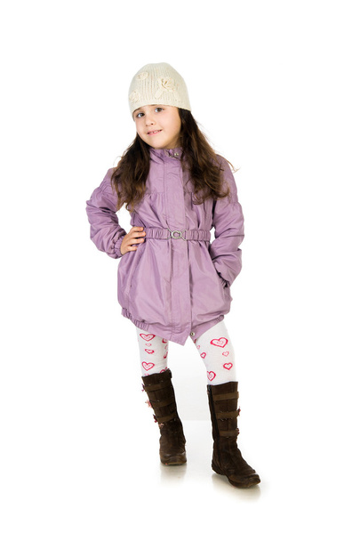 Little girl in a coat - Zdjęcie, obraz