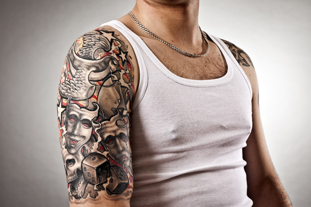 Man with tattoos - Foto, immagini