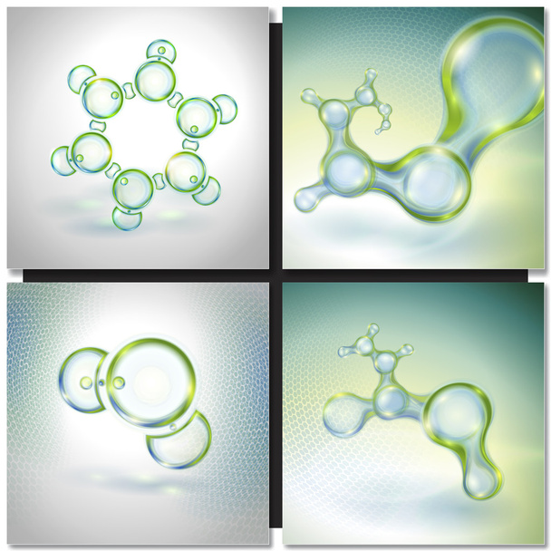 Set of Abstract  molecules.  - Vector, Image