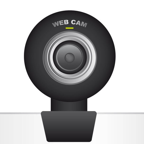 Černá webová kamera - Vektor, obrázek