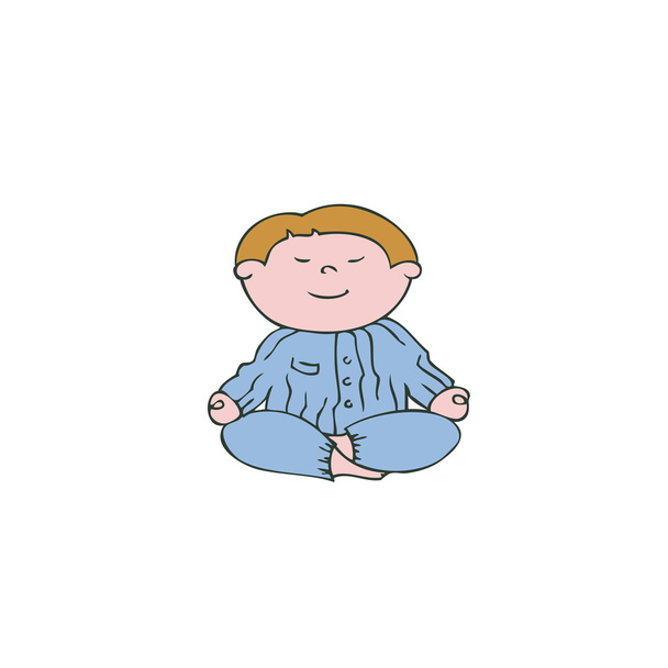 Vector illustration yoga for kids - Διάνυσμα, εικόνα
