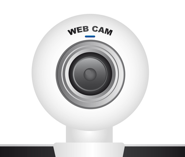 белая веб-камера
 - Вектор,изображение