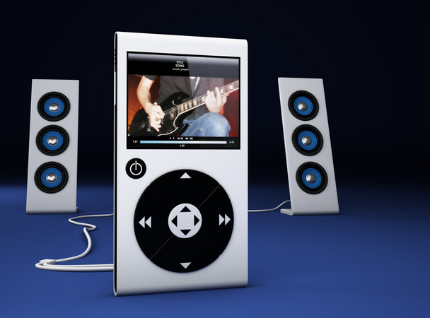 MP3 player and speakers - Photo, Image