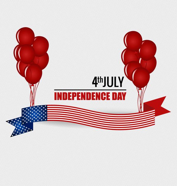 Happy independence day card United States of America. 4 th of Ju - Vector, afbeelding