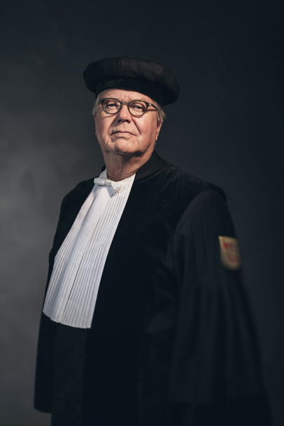 Portrait de magistrat en costume traditionnel
 - Photo, image